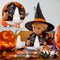 Ceramic Gnome Statues Ready to Paint Ceramics Paintable Gnome Figurines Unpainted Plaster Arts and Crafts with Brush Palette Paint for Adults (Halloween)